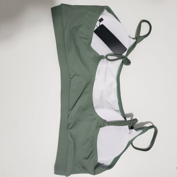 NWT Tempt Me High Waisted Sporty Scoop Neck Bikini set in Army Green Size XXL - Picture 8 of 11